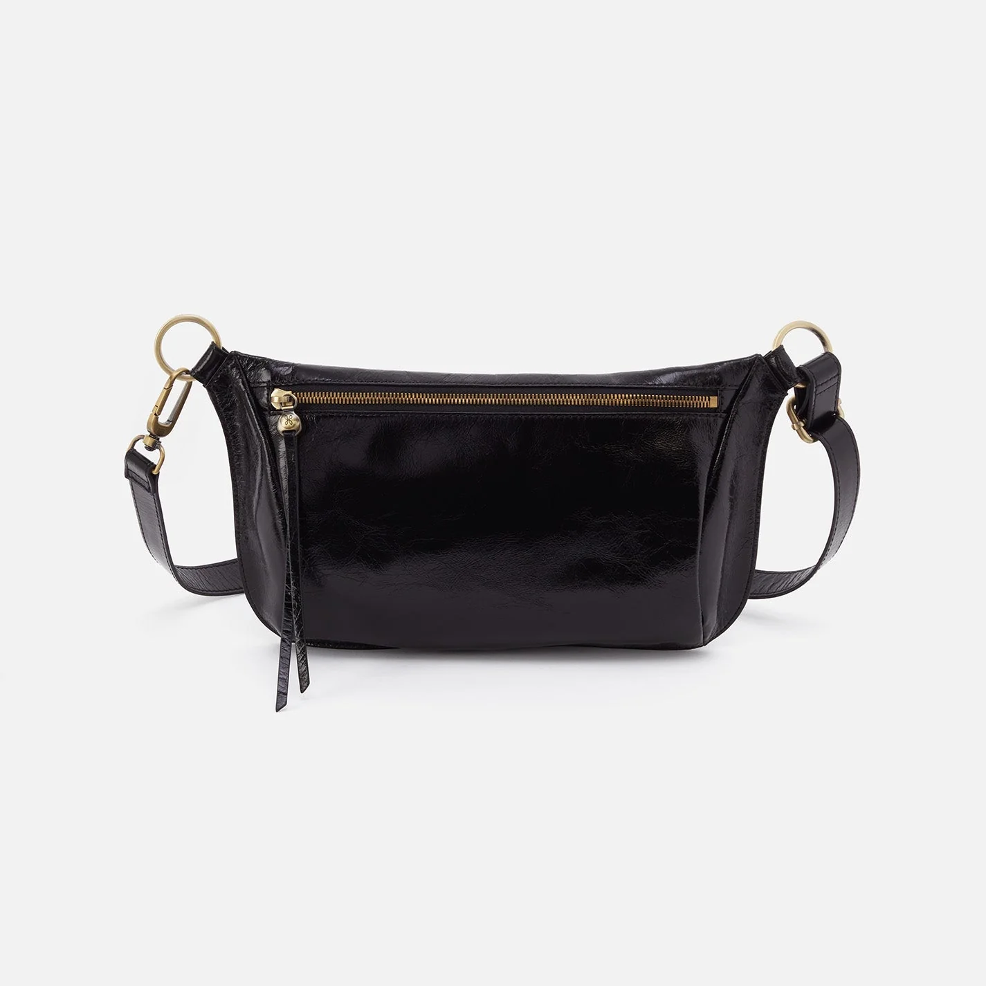 Flywheel Sling in Polished Leather - Desert  Black