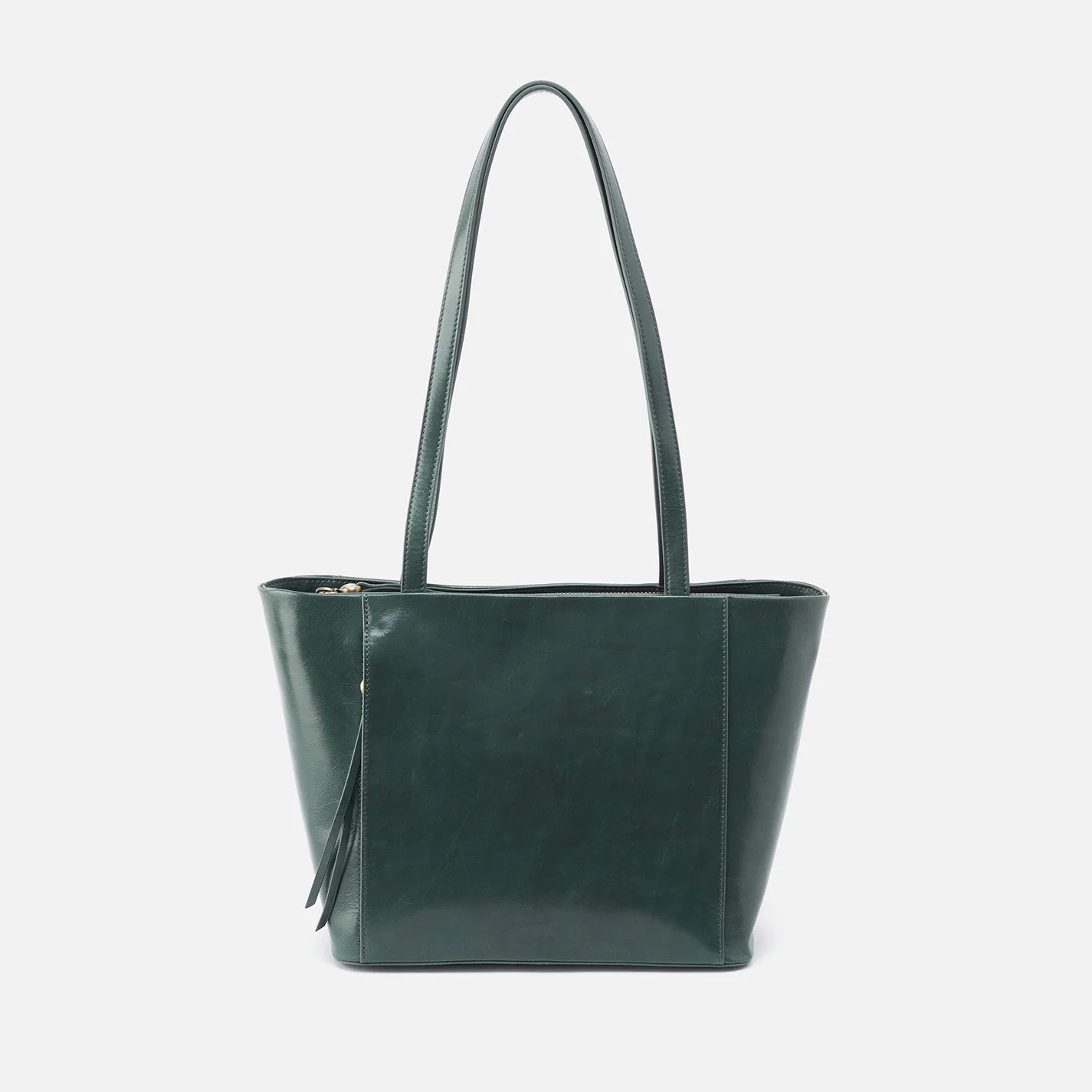Haven Tote in Polished Leather - Sage Leaf Black