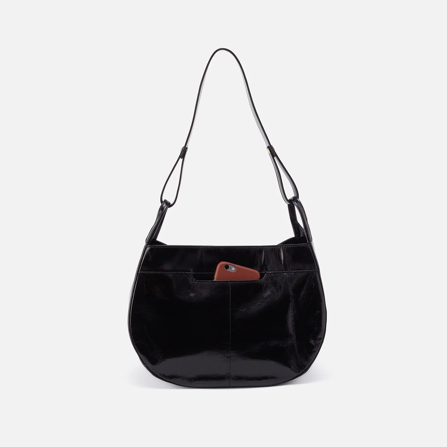 Arla Shoulder Bag in Polished Leather