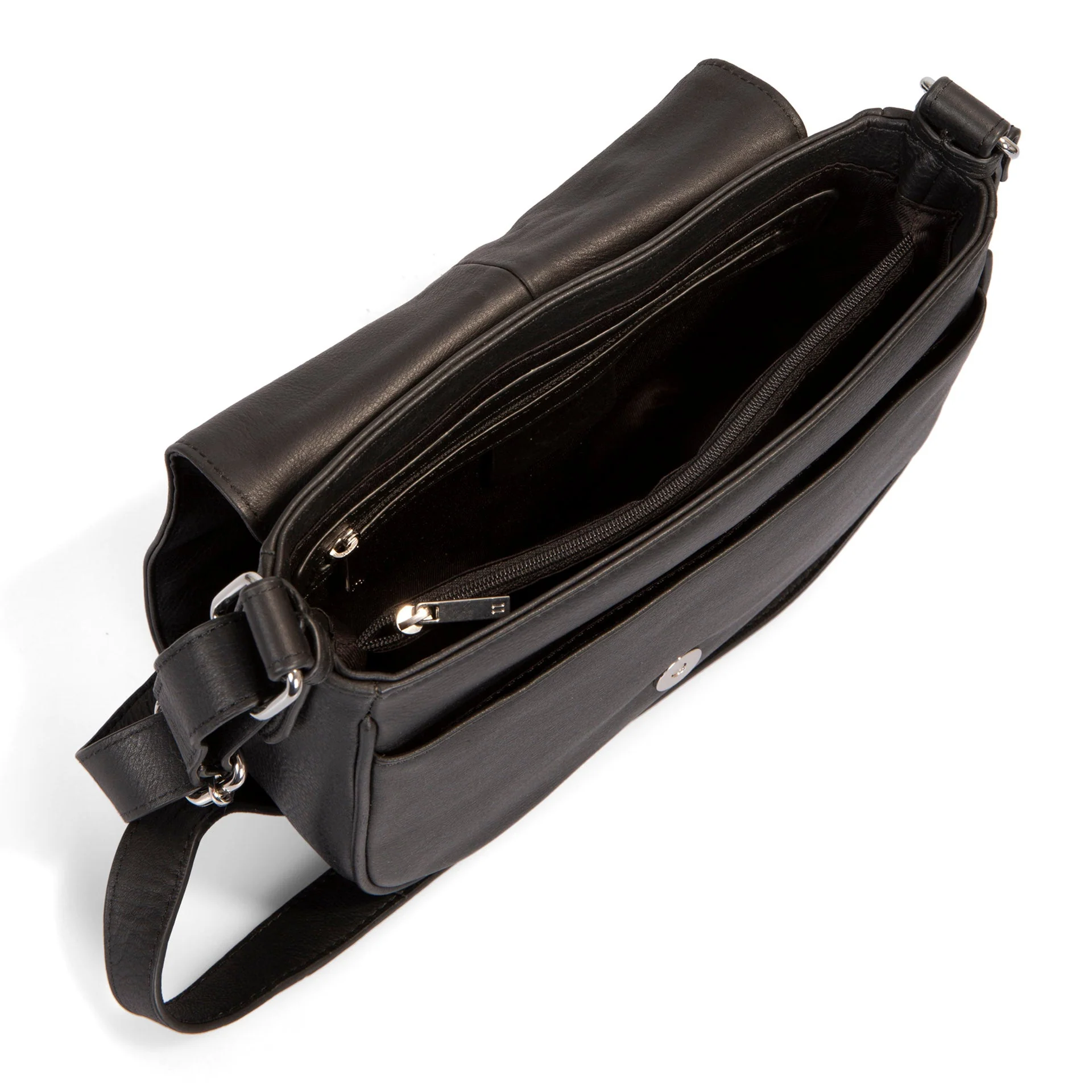 Leather Saddle Flap RFID Crossbody