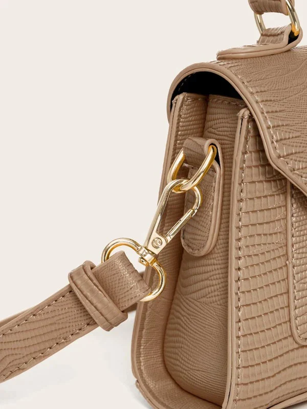 Mini satchel bag embossed