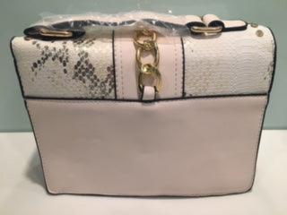 Ladies crossbody messenger bag with chunky chain detail