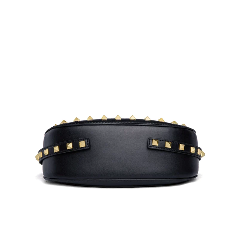 Women's messenger bag with rivet detail 100% Genuine leather bag