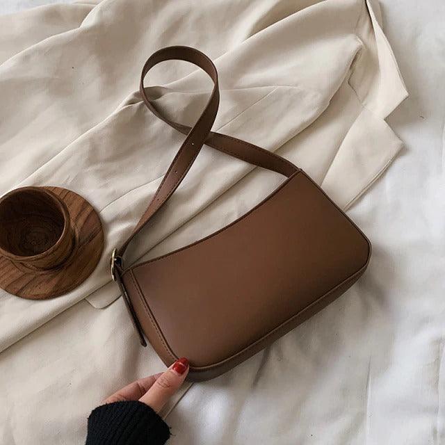 Womens minimalist statement shoulder bag