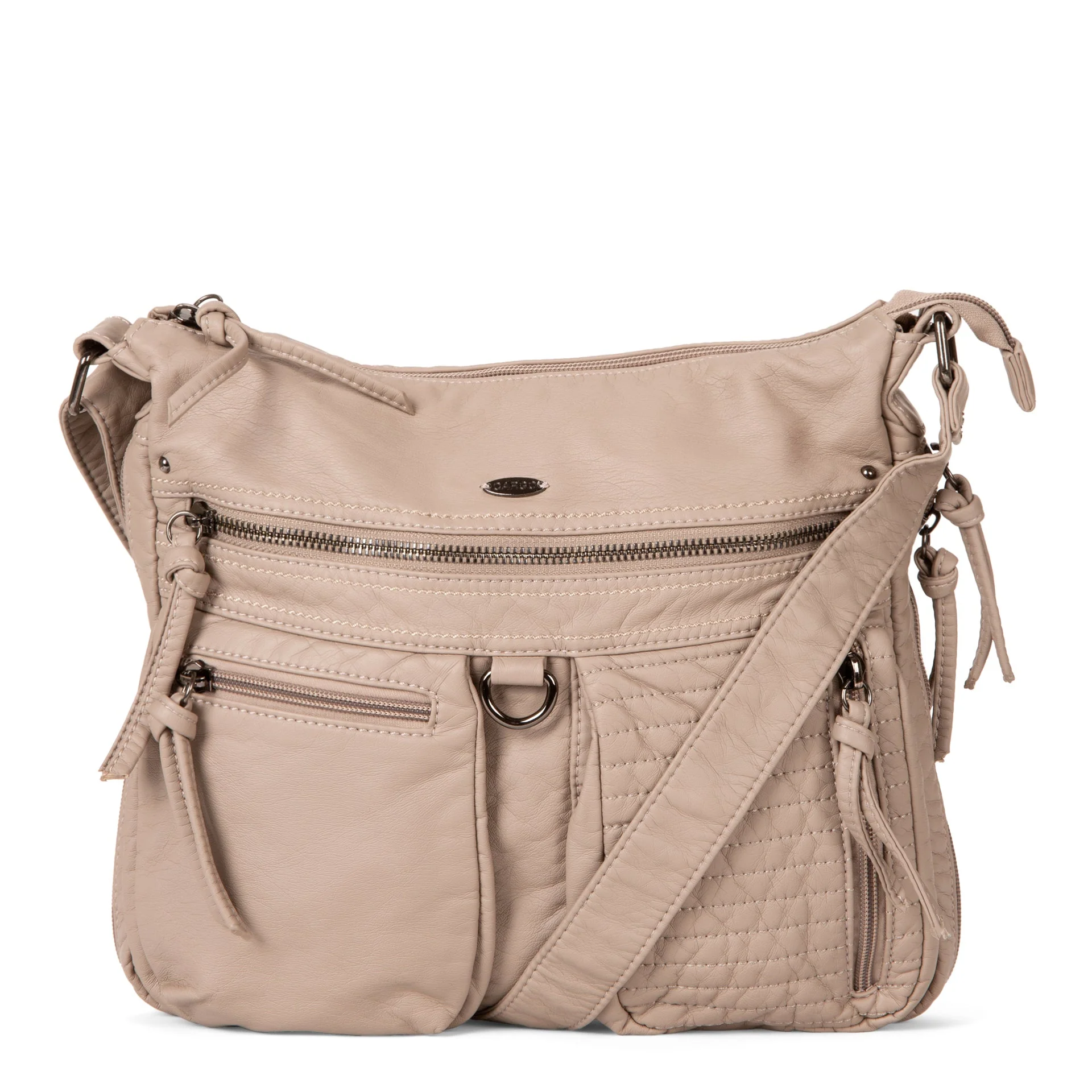 Medium Quilted Expandable Crossbody with Front Pockets