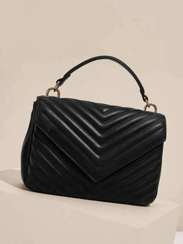 Chevron pattern satchel bag