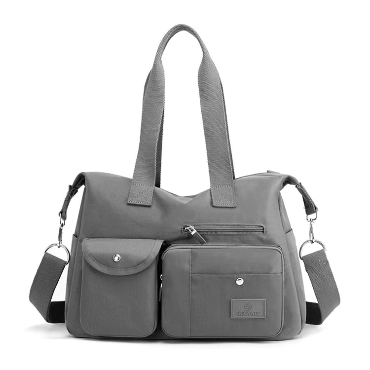 Large Nylon Tote Bag With Zipper