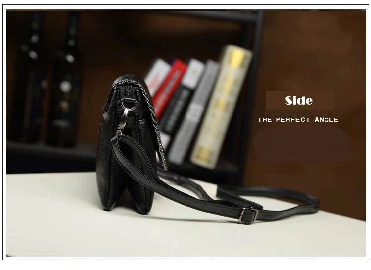 Stylish clutch and crossbody bag with chain detail available in sml & lrge