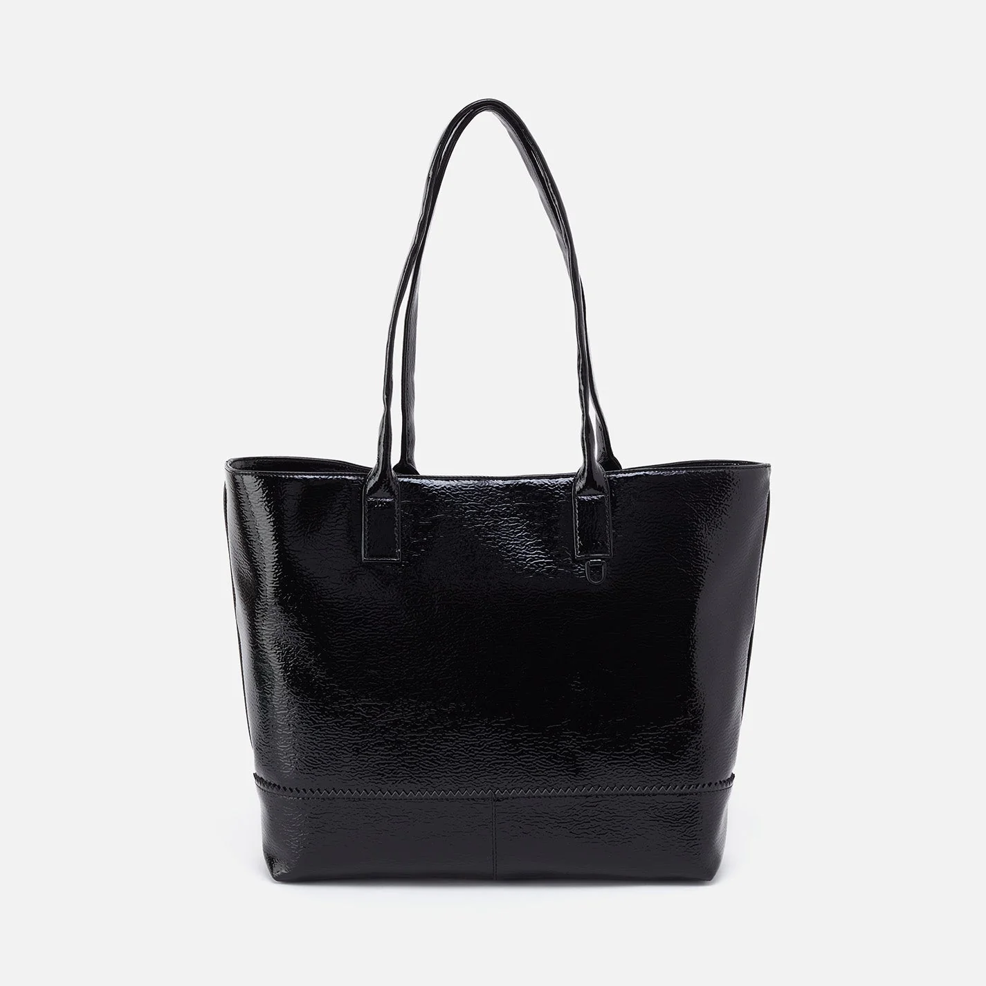 Hobo Shopper Tote in Pebbled Patent - Black
