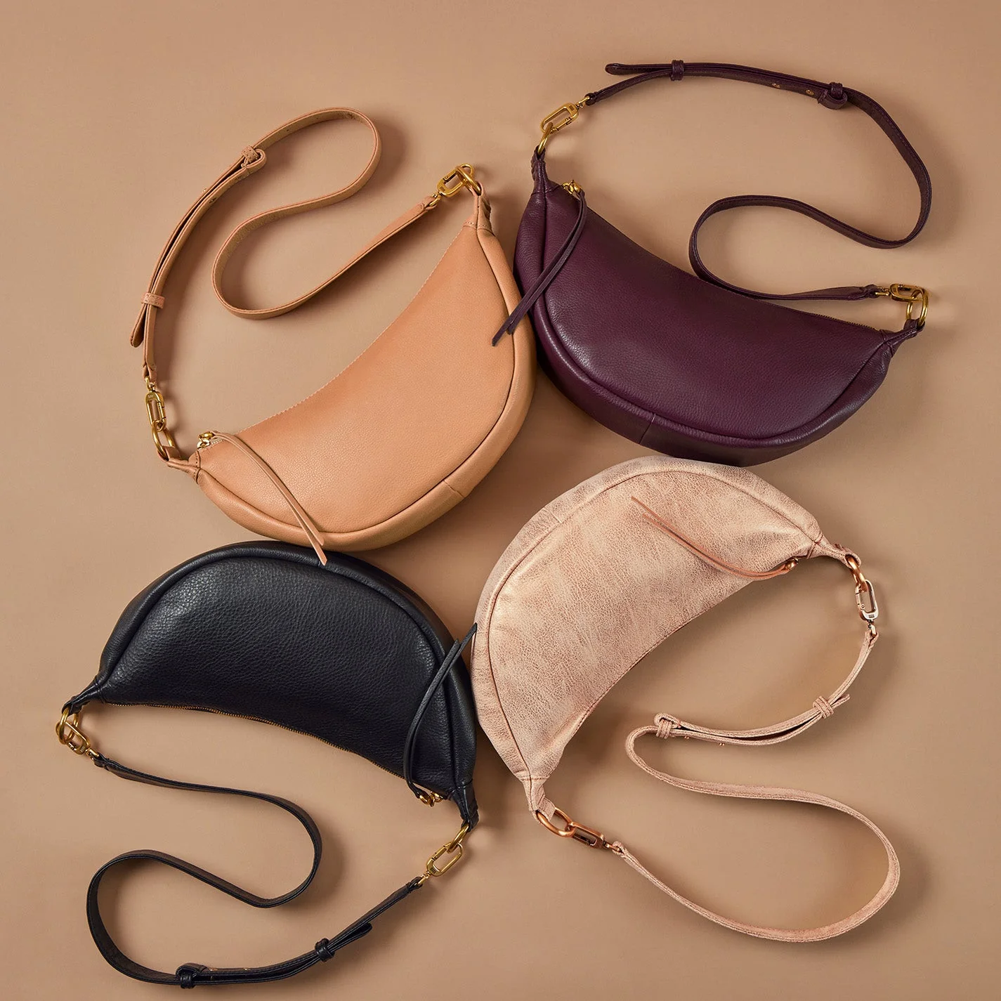 Knox Sling in Pebbled Leather - Sandstorm Gold Leaf