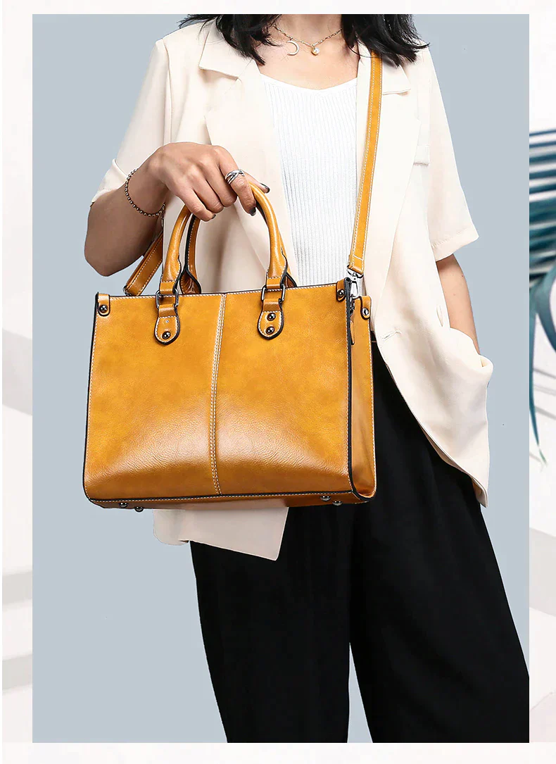 Women's Luxury High Quality Tote Handbag - Smooth Feel