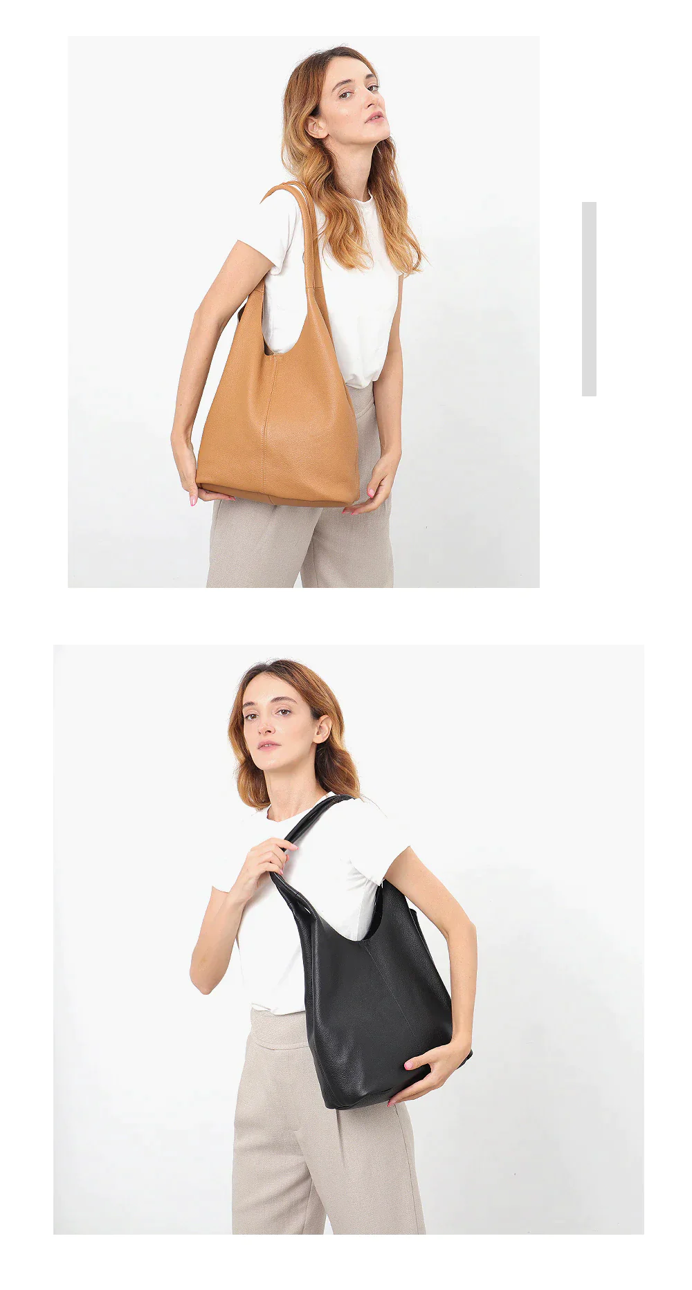 Women's hobo bag soft genuine leather