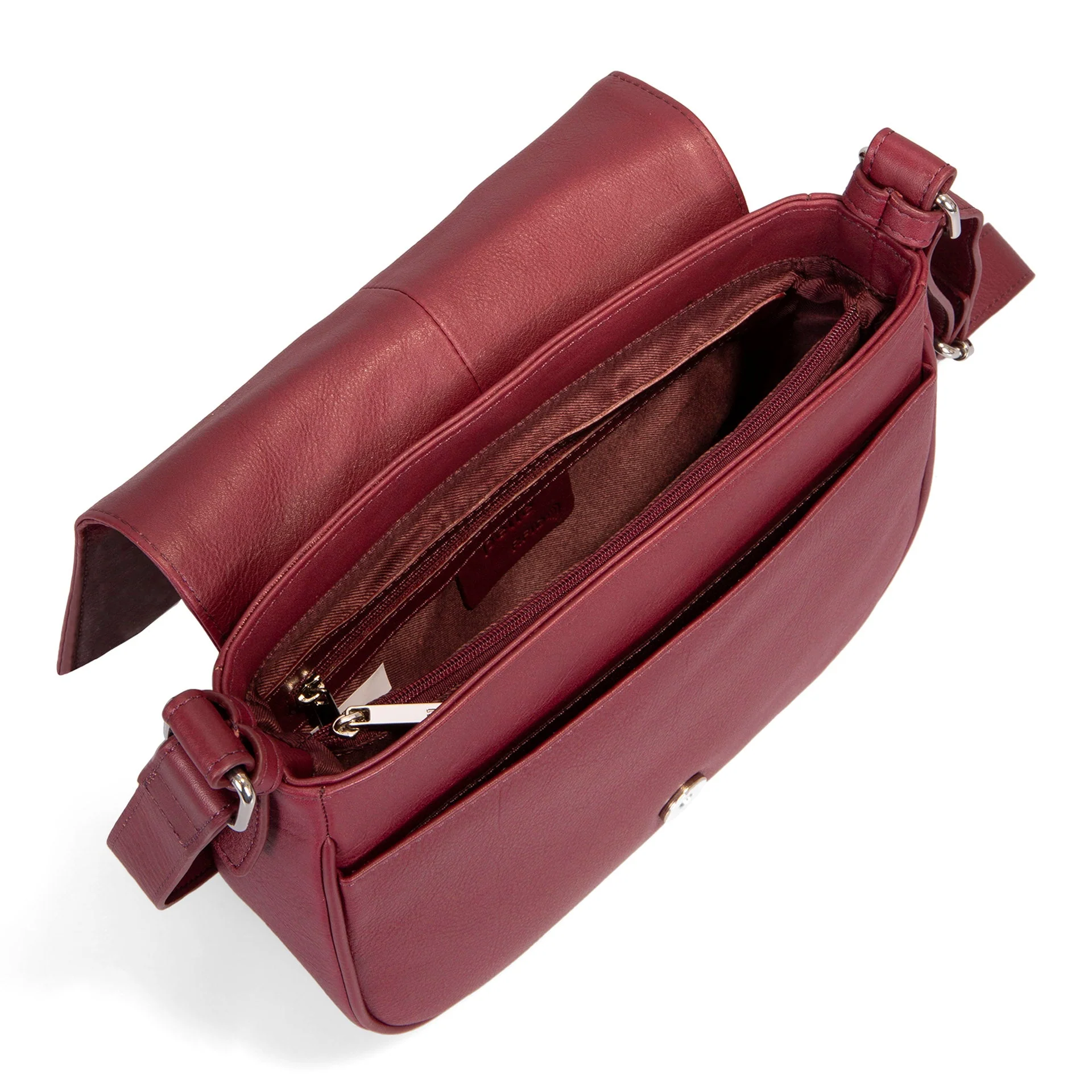 Leather Saddle Flap RFID Crossbody