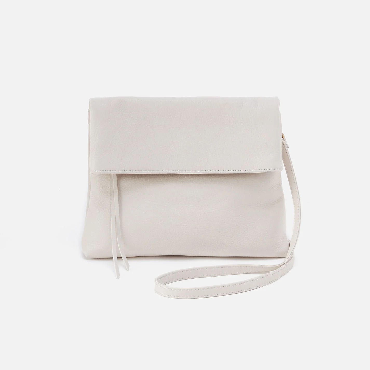 Draft Crossbody in Pebbled Leather - Sandstorm White