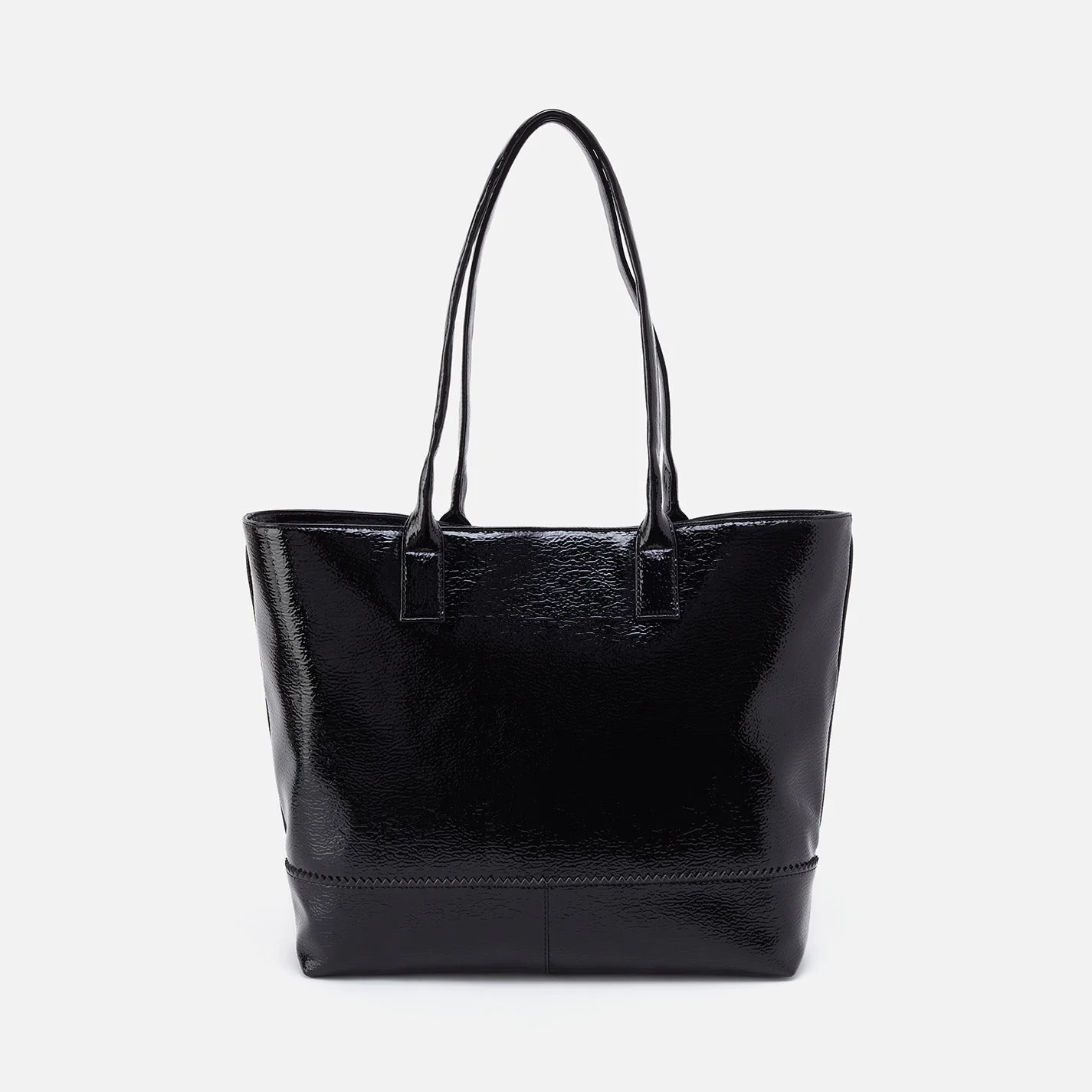 Hobo Shopper Tote in Pebbled Patent - Black