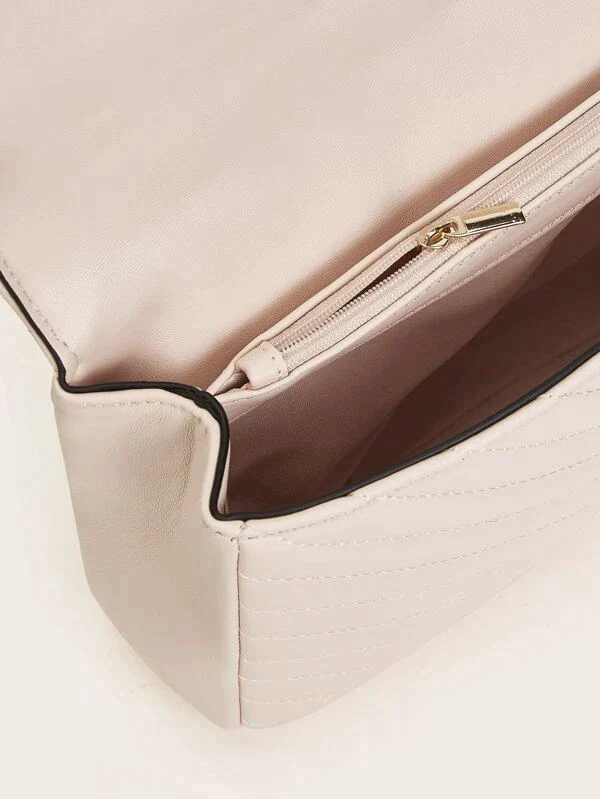 Chevron pattern satchel bag