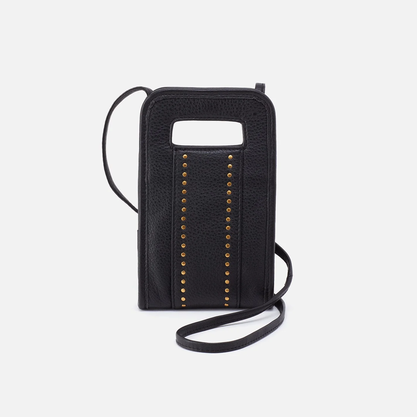 Ace Phone Crossbody in Metallic Leather