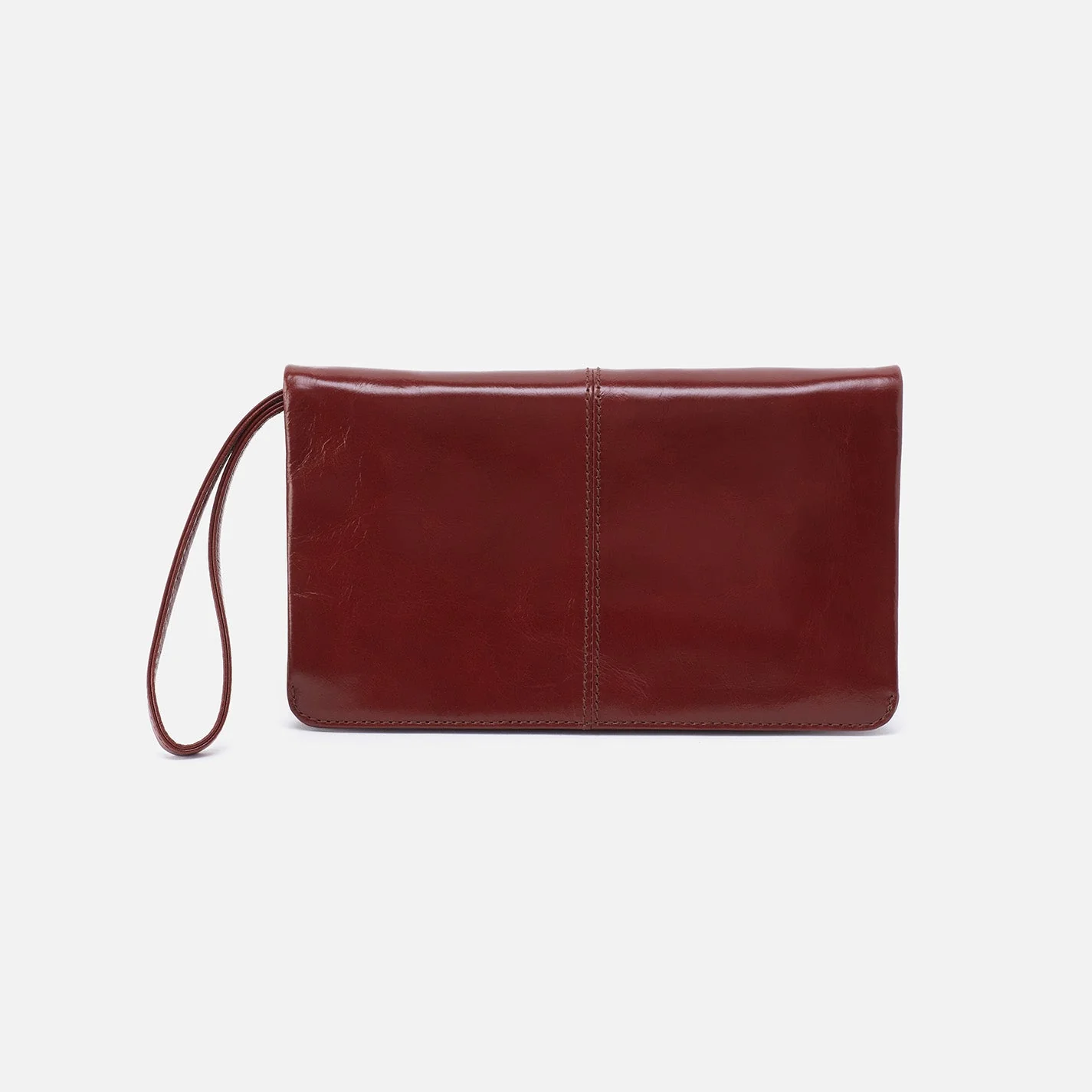 Evolve Wristlet in Polished Leather - Claret Henna