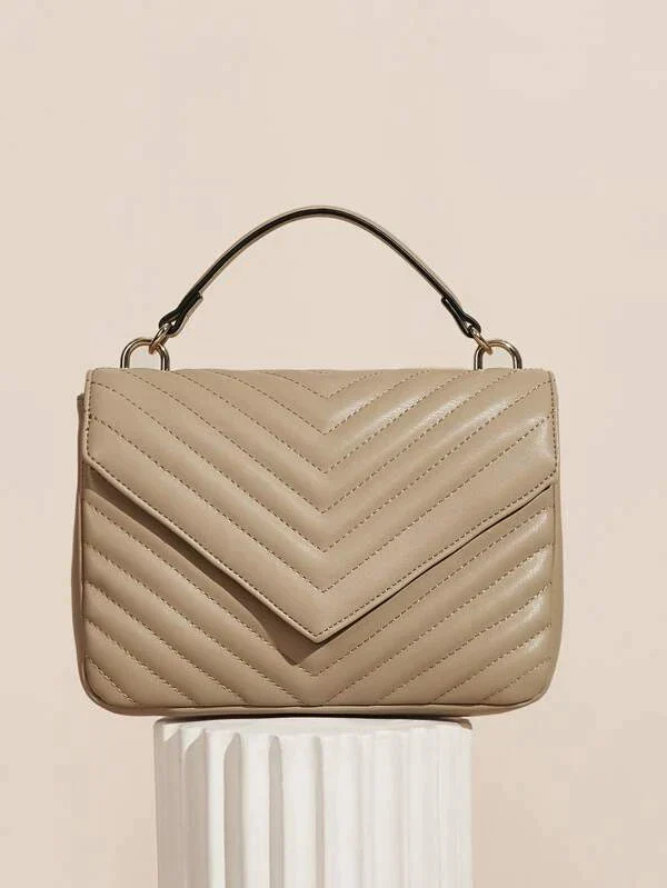 Chevron pattern satchel bag