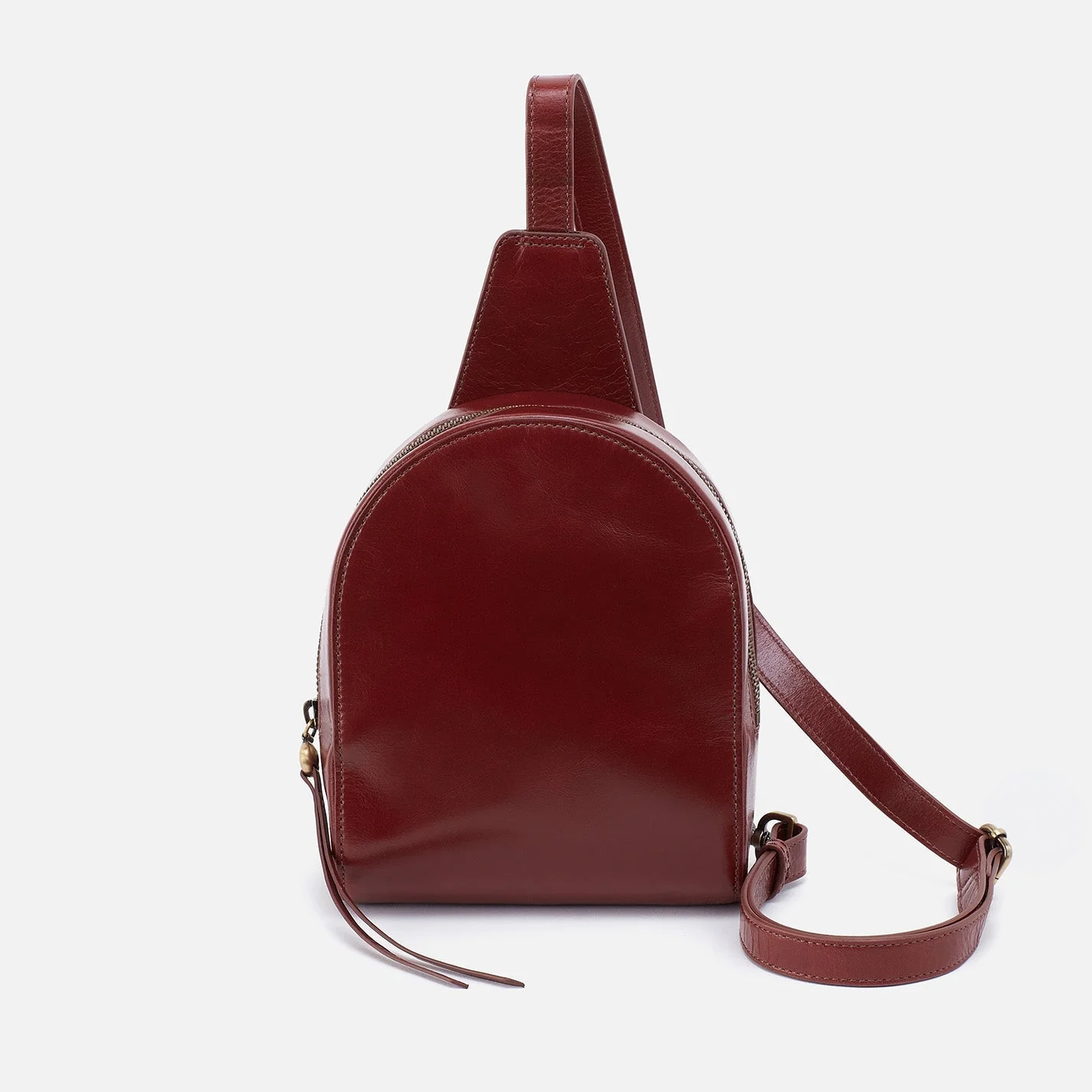 Dillon Sling in Polished Leather - Henna Sage Leaf