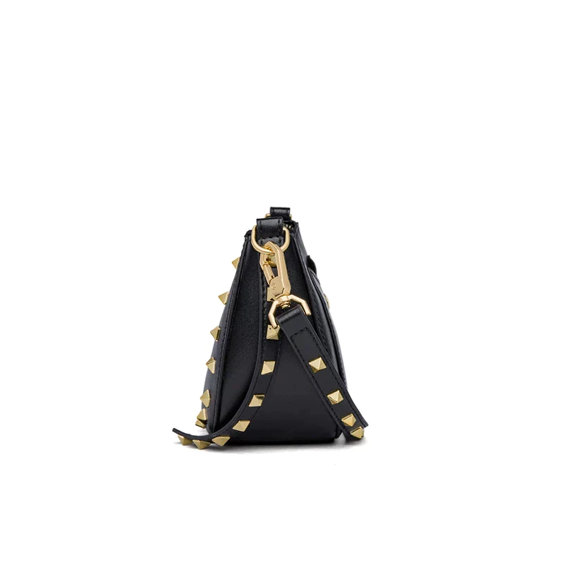 Women's messenger bag with rivet detail 100% Genuine leather bag