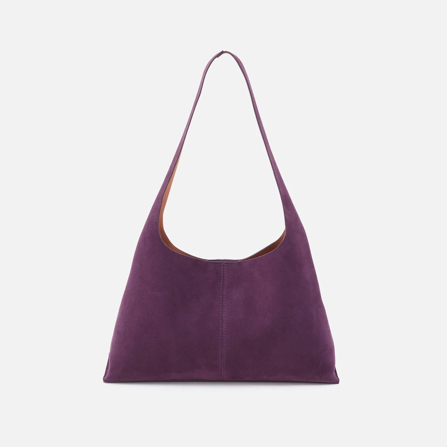 Joni Shoulder Bag in Bonded Suede - Viola Cognac