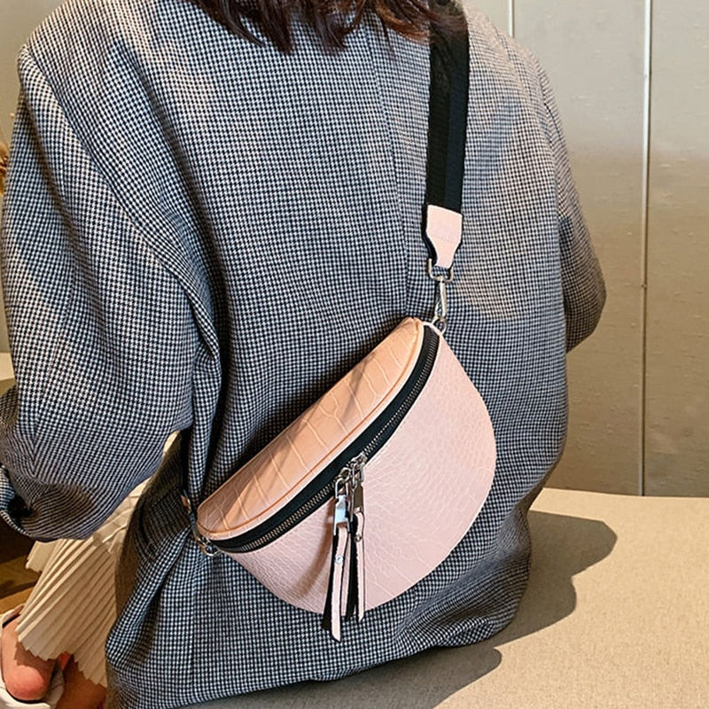 Ladies luxury waist and crossbody bag