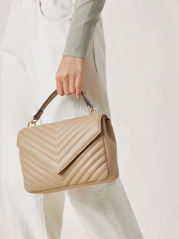 Chevron pattern satchel bag