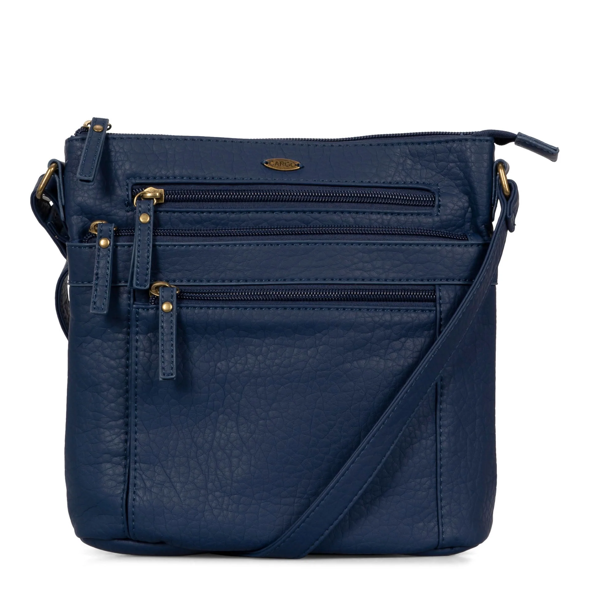 Pebbled N/S Crossbody Bag