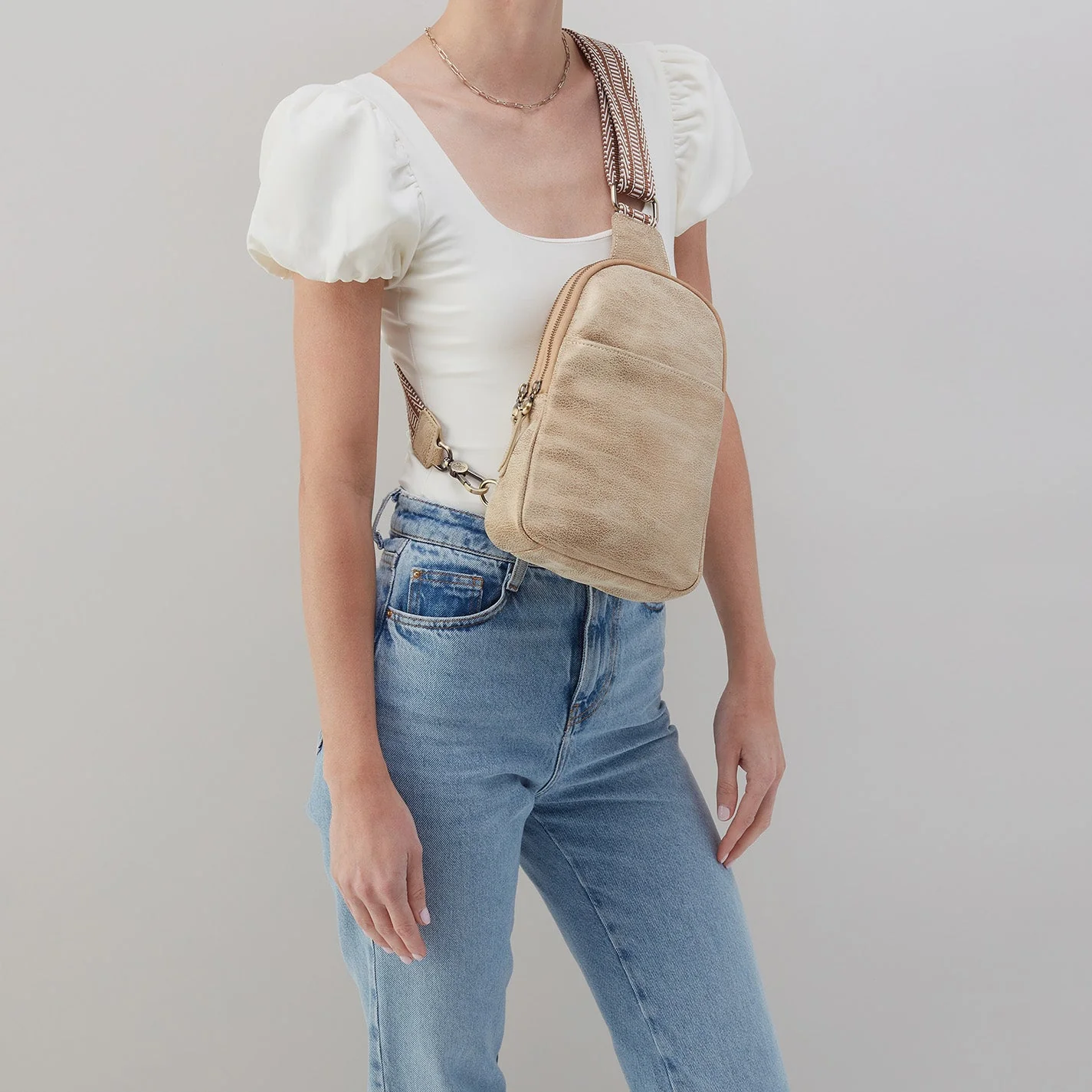 Cass Sling in Metallic Leather