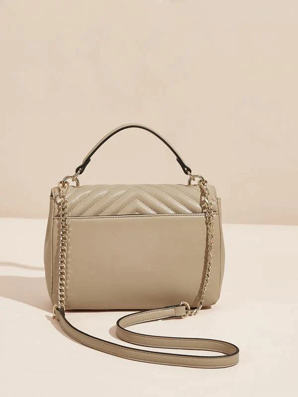 Chevron pattern satchel bag