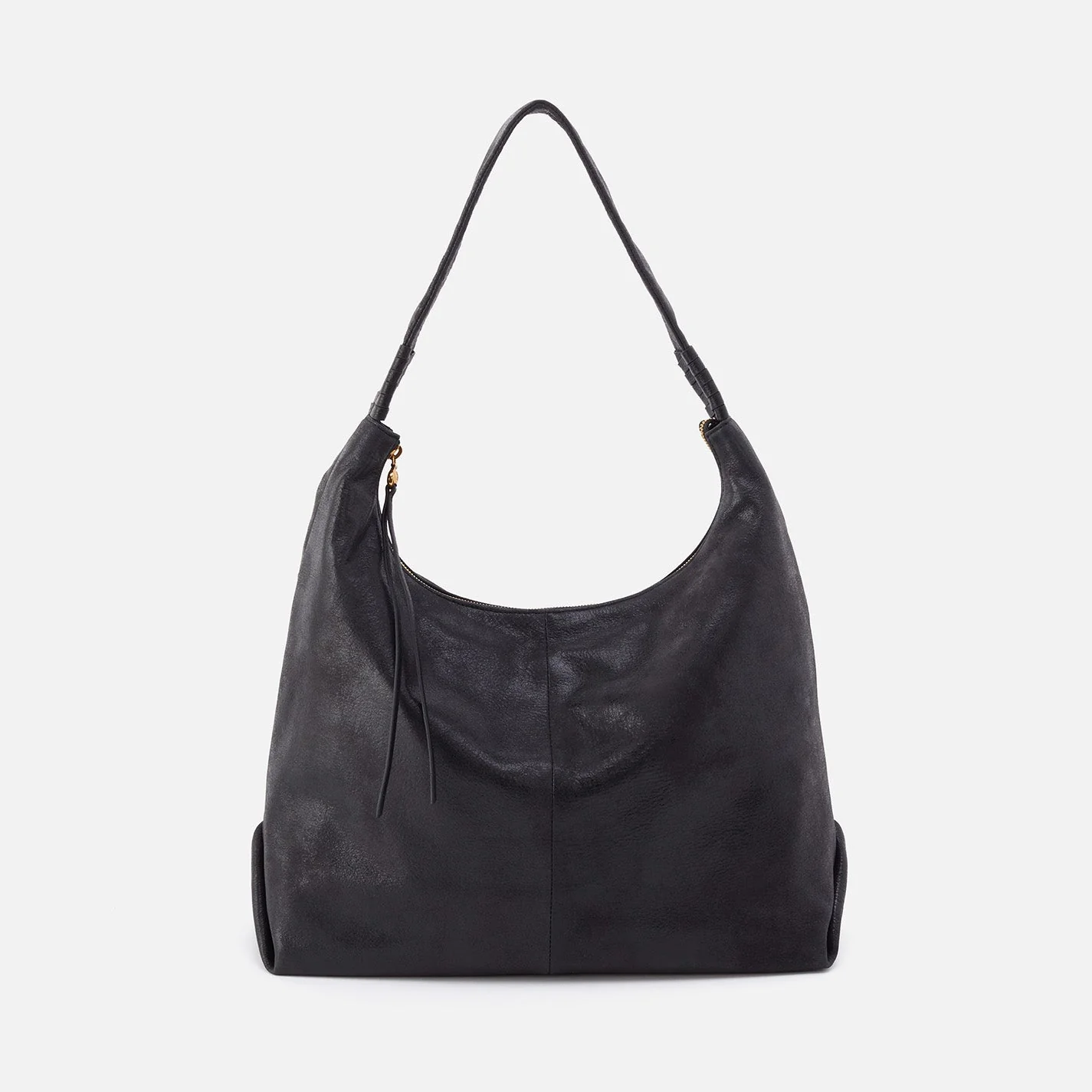 Astrid Hobo in Buffed Leather - Black