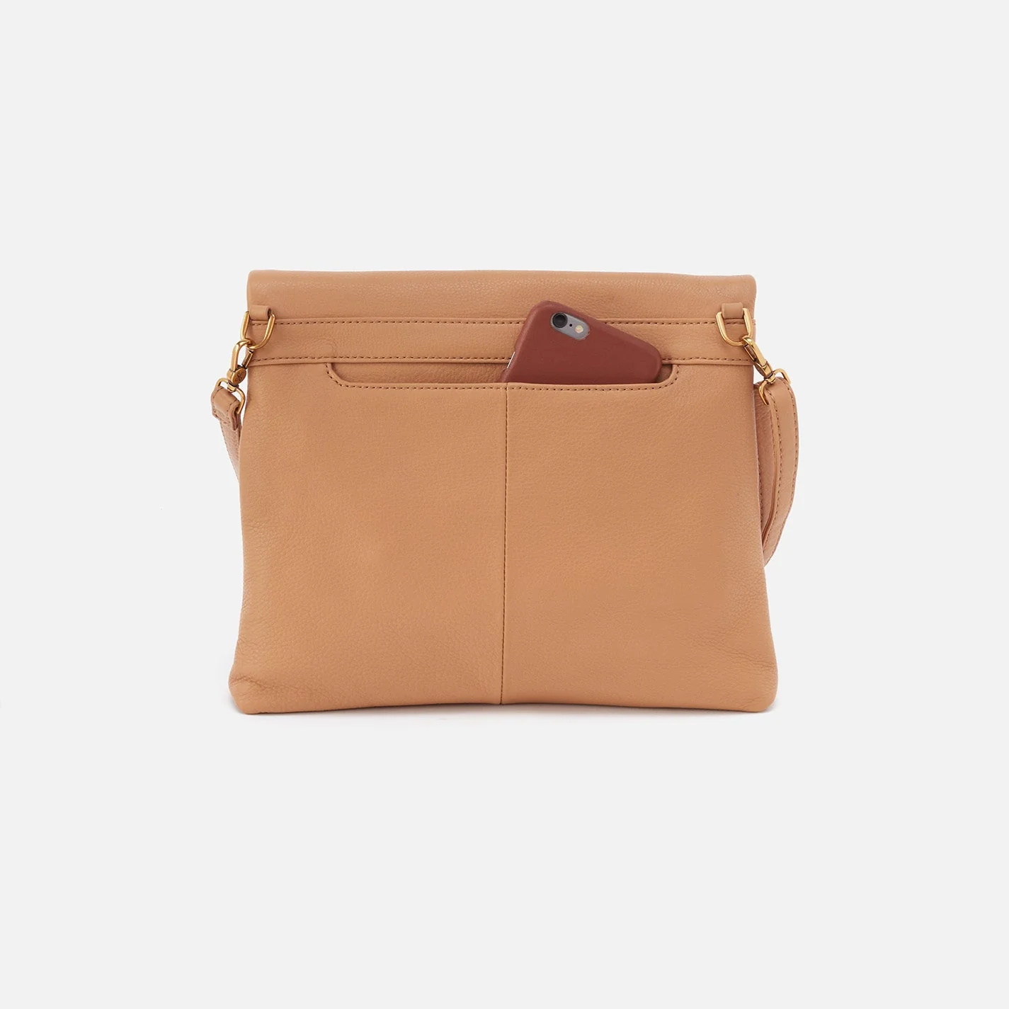 Draft Crossbody in Pebbled Leather - Sandstorm White