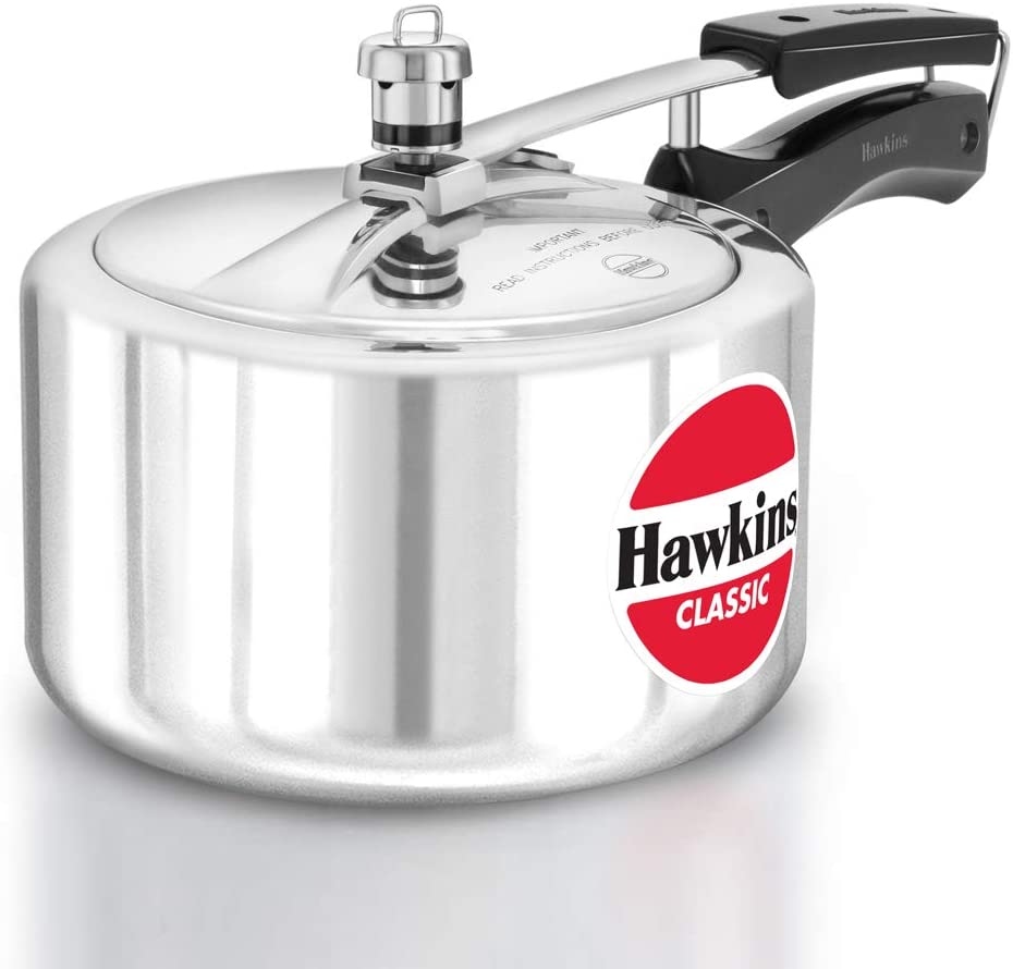 HAWKIN CL3W Pressure Cooker. 3-Liter Wide Mouth. Silver