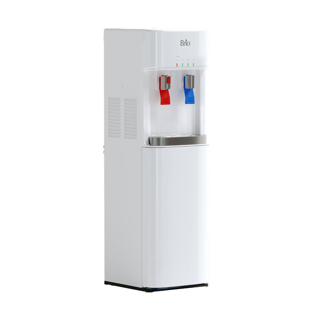 Brio CLBL320WSC 300 Series Hot and Cold Water Self Cleaning Ozone Bottom Loading Water Cooler Water Dispenser in White