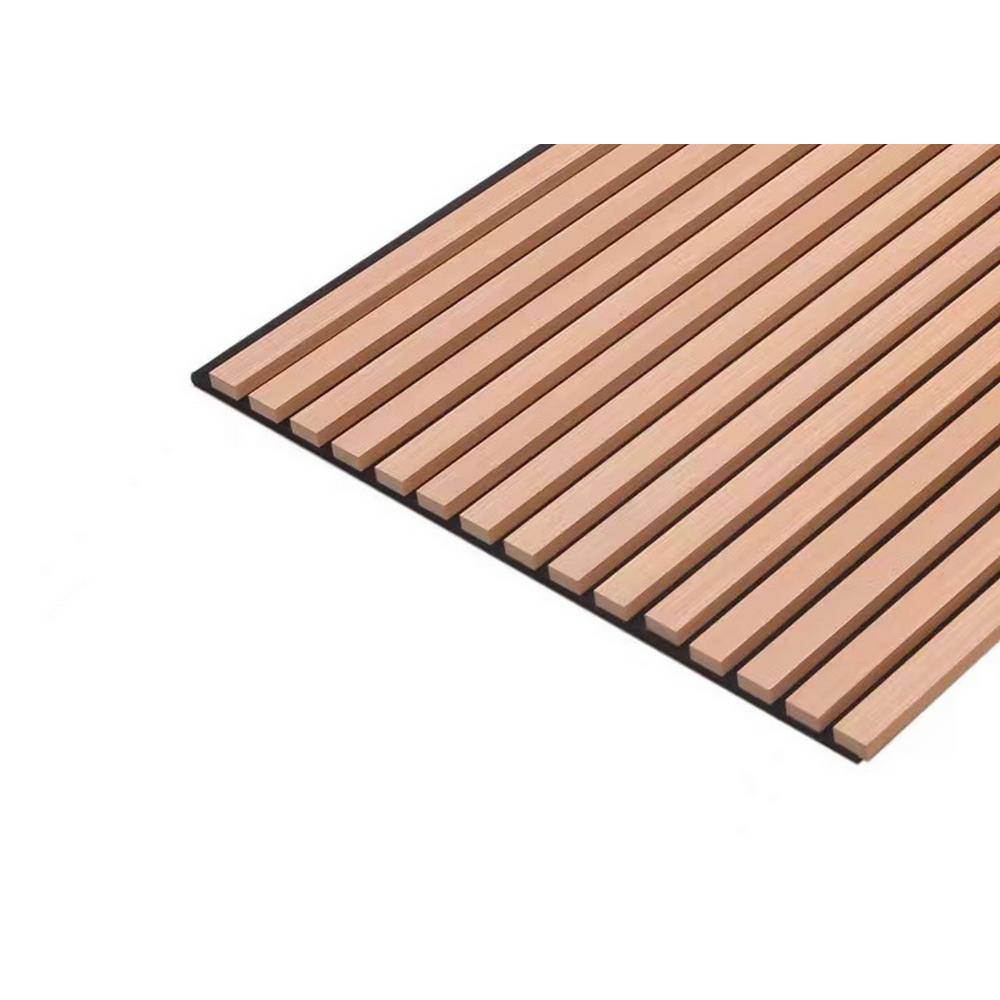 Ejoy VinylCladding_ACP_020_94x24 94 in. x 23.6 in x 0.8 in. Acoustic Vinyl Wall Cladding Siding Board in American Oak Color (Set of 1-Piece)