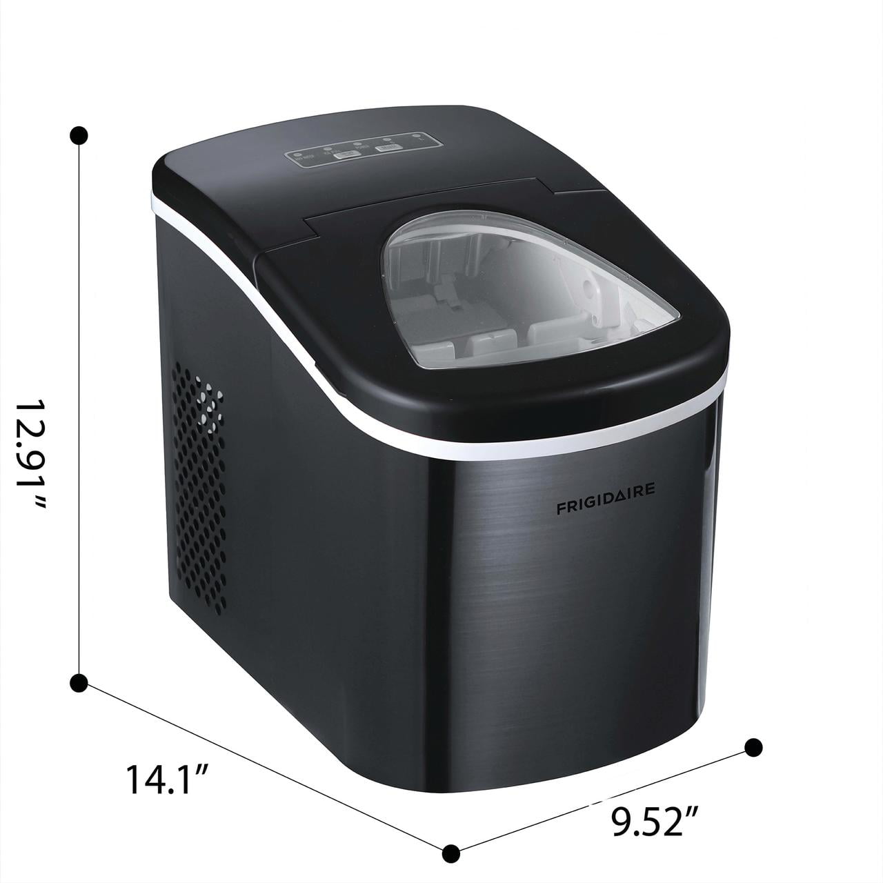 Frigidaire 26 lb. Countertop Ice Maker EFIC117-SS. Black Stainless Steel