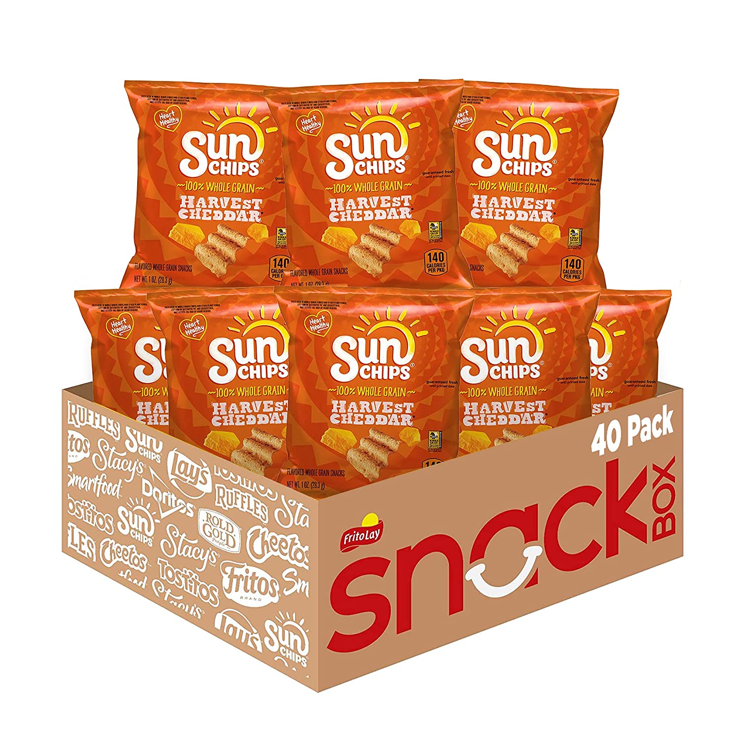Sunchips Multigrain. Harvest Cheddar. 1 Ounce (Pack of 40)