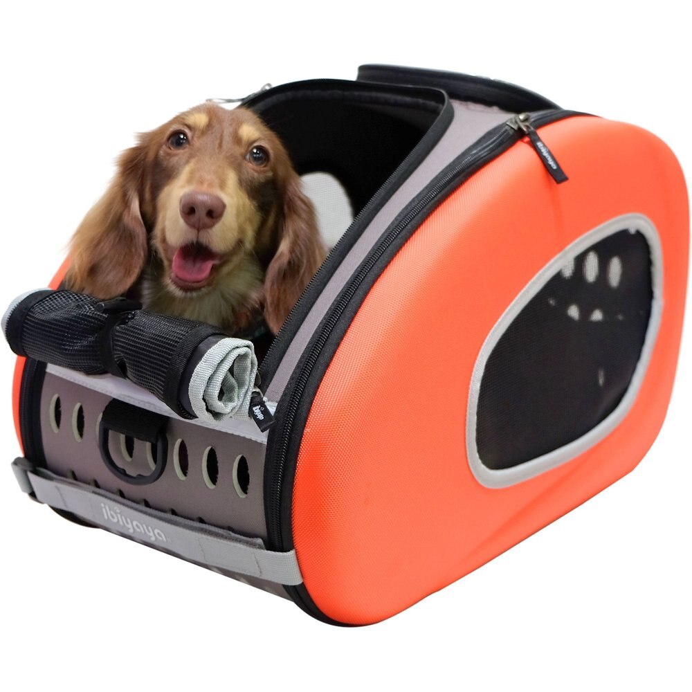 Ibiyaya 5-in-1 Combo EVA Airline-Approved Dog Cat Carrier and Stroller - Orange