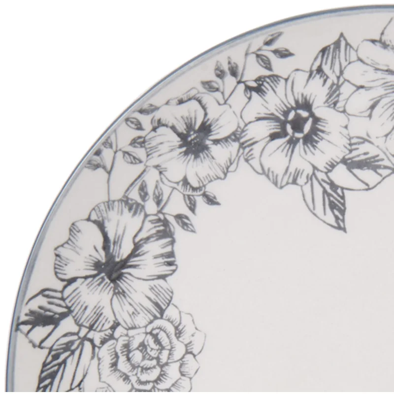 Pfaltzgraff 5216945 Gabriela 16-Piece Casual Gray Stoneware Dinnerware Set (Set for 4)