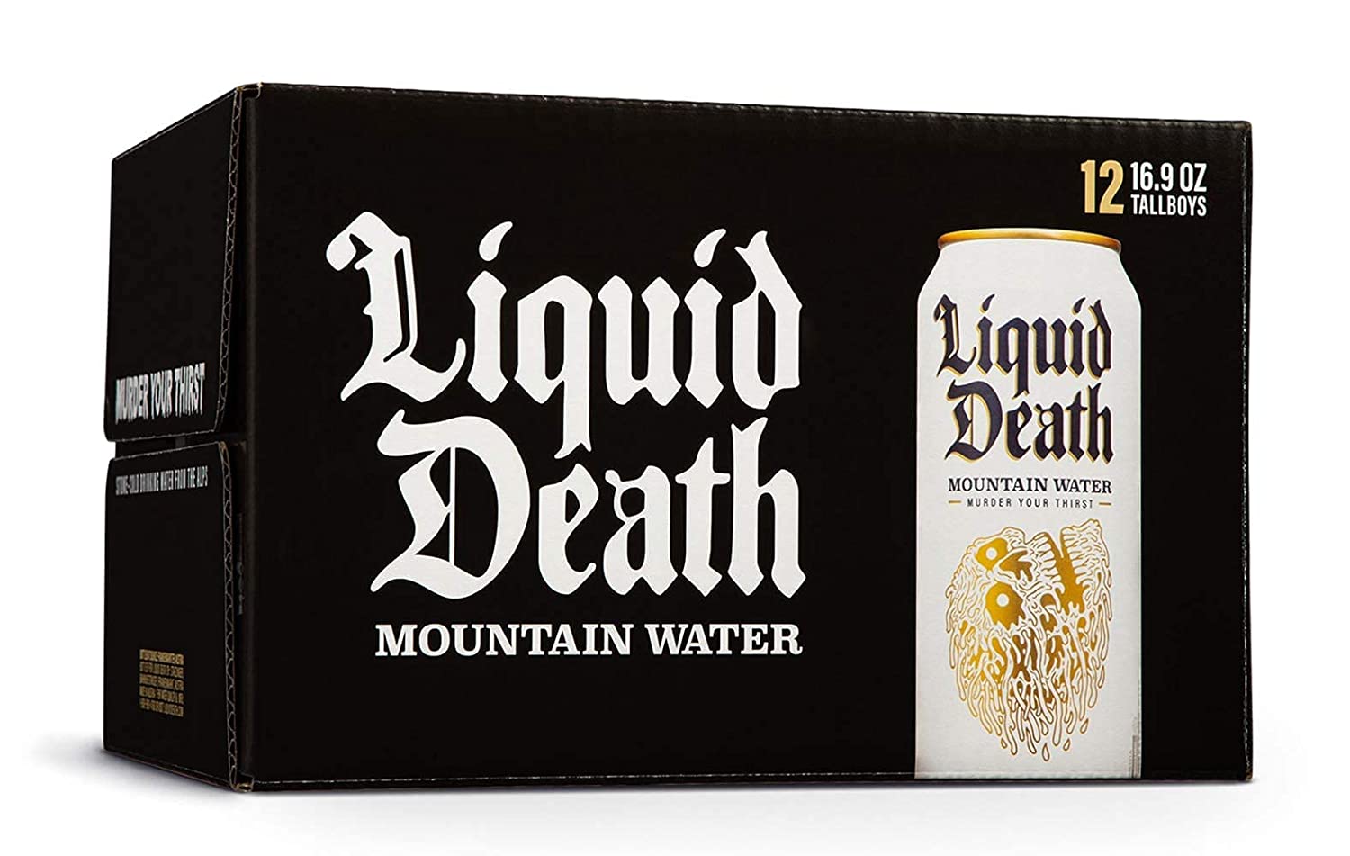 Liquid Death Mountain Water. 16.9 oz. Tallboys (12-Pack)