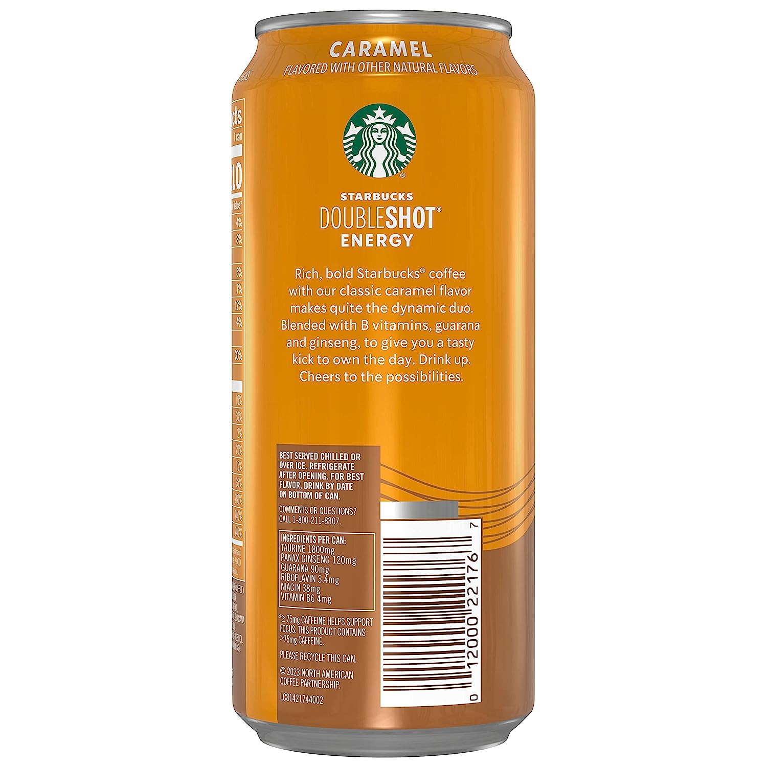Starbucks Doubleshot Energy Drink Coffee Beverage. Caramel. 15 oz Cans (12 Pack)