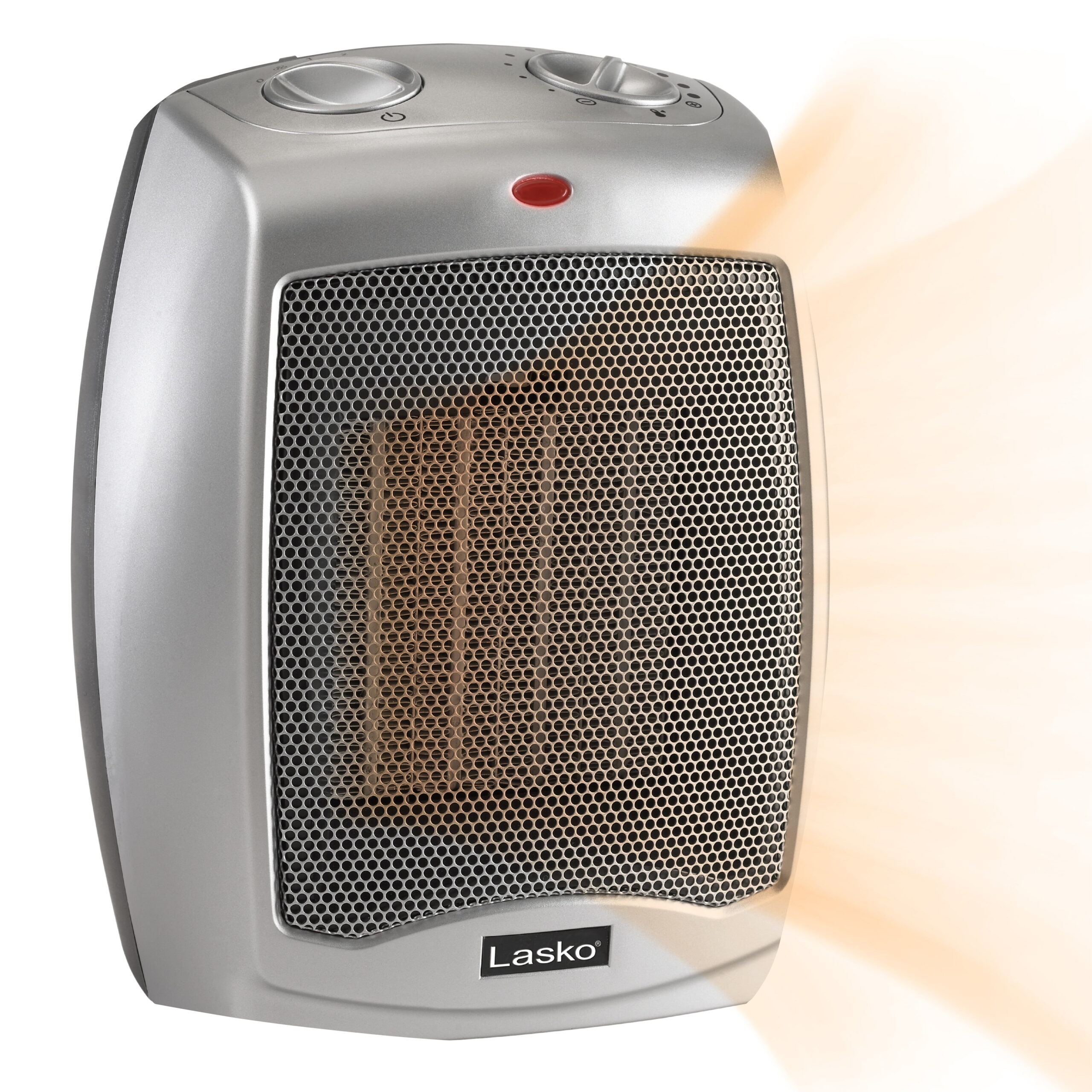 Lasko 1500W Electric Ceramic Space Heater with Adjustable Thermostat. 754200. Silver