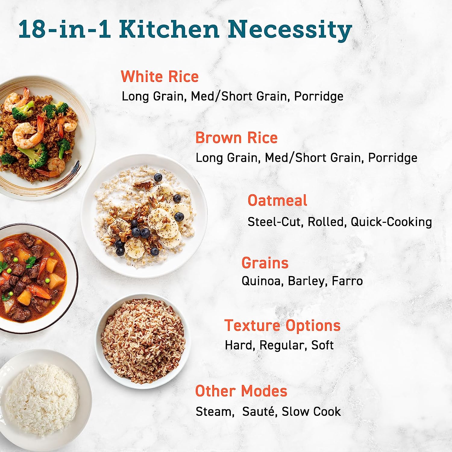 COSORI Rice Cooker Large Maker 10 Cup Uncooked 18 Functions. Japanese Style Fuzzy Logic Micom Technology. Texture Optional. 50 Recipes. Stainless Steel Steamer. Warmer. Timer. Olla Arrocera Electrica.Black