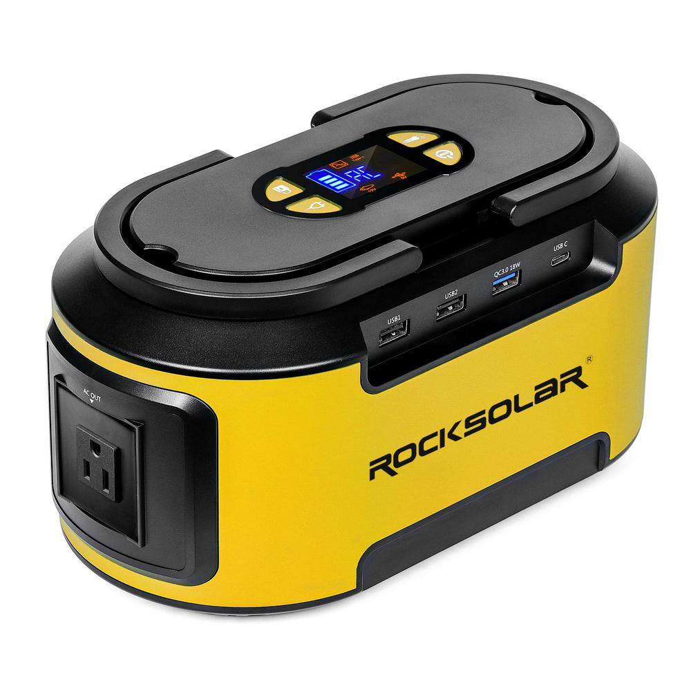 ROCKSOLAR RS420 READY 300-Watt Peak Push Button Start Quiet Gasless Portable Power Generator