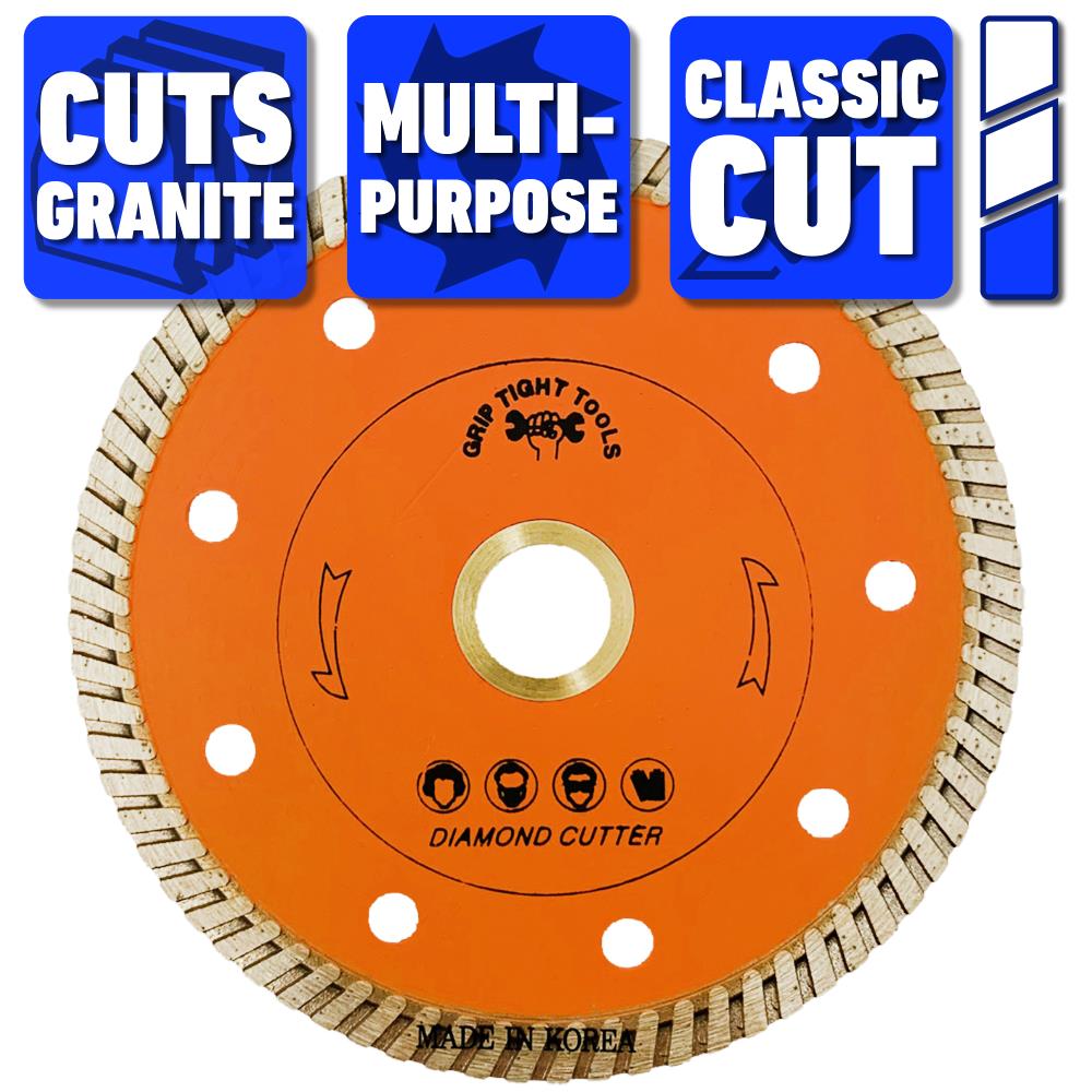 Grip Tight Tools Classic 4-1/2-in Wet/Dry Turbo Rim Diamond Saw Blade