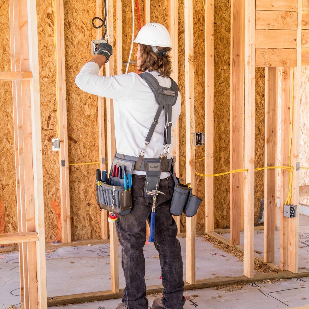Estwing 94747 13-Pocket Electrician/Tradesman-s Rig with Suspenders