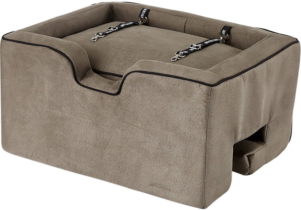 Pet Gear Large Car Booster. Removable Comfort Pillow. Safety Tether Included. Installs in Seconds. No Tools Required. Large. Charcoal