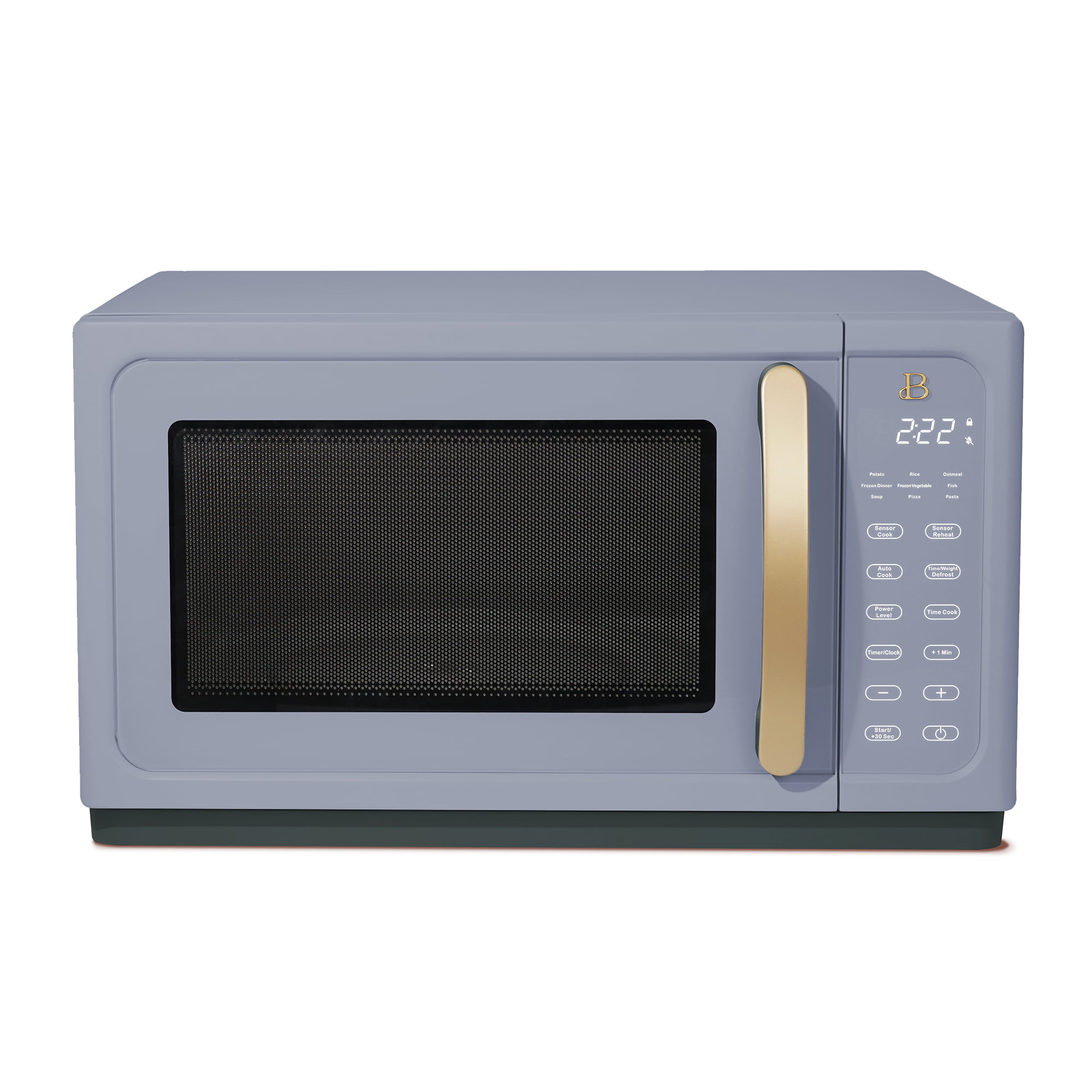 Beautiful 1.1 Cu ft 1000 Watt. Sensor Microwave Oven. Cornflower Blue by Drew Barrymore