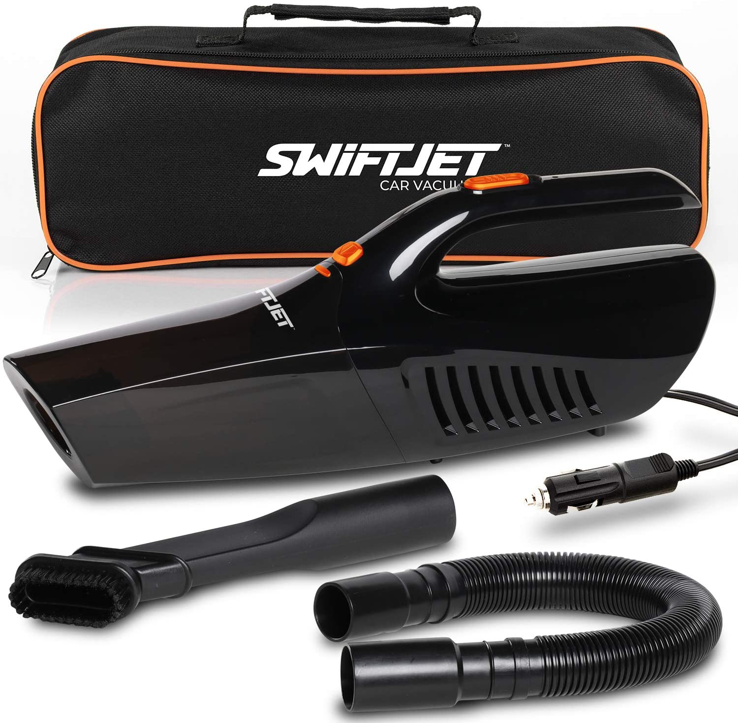 SwiftJet Car Vacuum Cleaner - High Powered 5 KPA Suction Handheld Automotive Vacuum